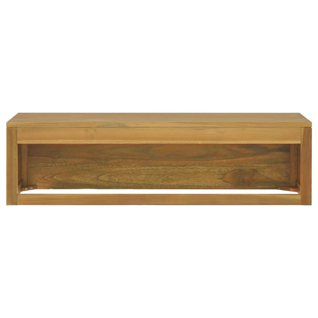 vidaXL Armario de baño de pared madera maciza de teca 110x45x30 cm