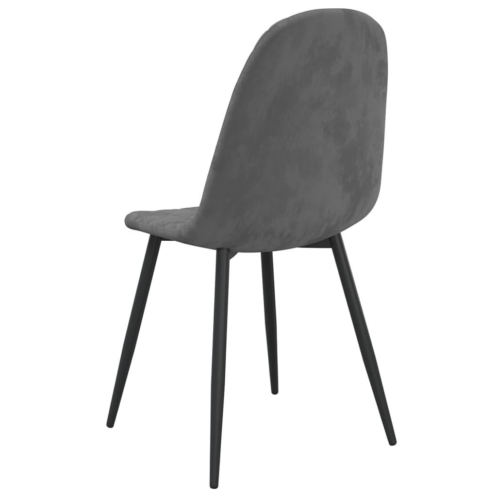 vidaXL Sillas de comedor 6 unidades terciopelo gris oscuro