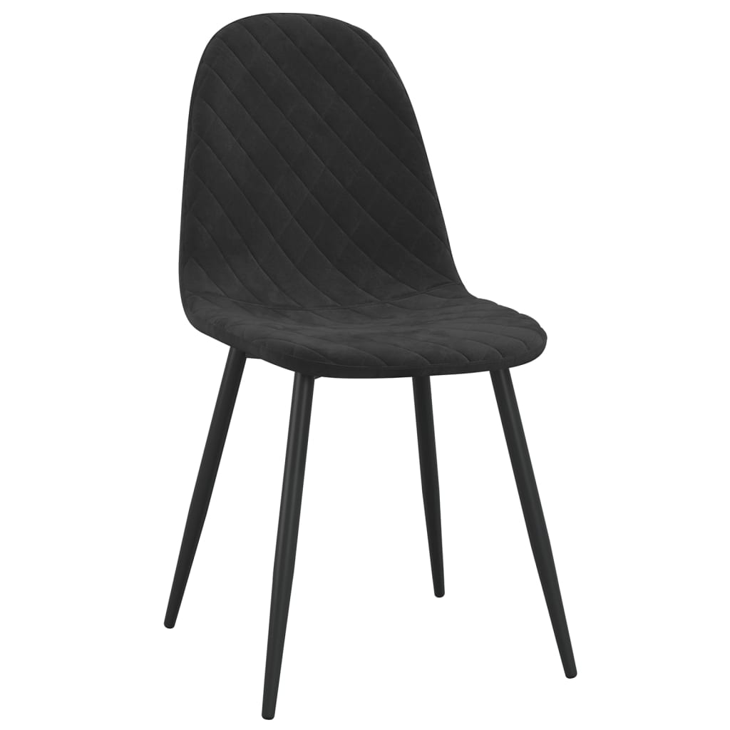 vidaXL Silla de comedor 6 unidades terciopelo negro