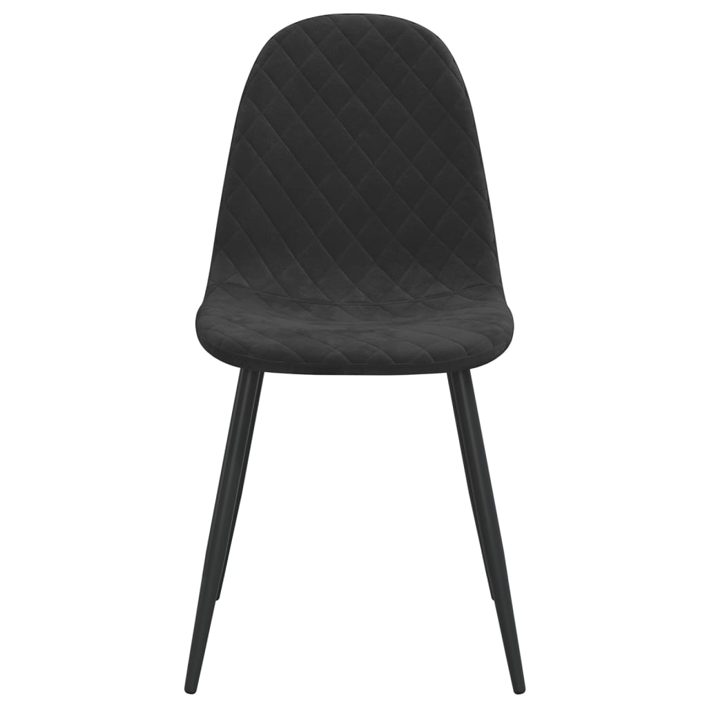 vidaXL Silla de comedor 6 unidades terciopelo negro