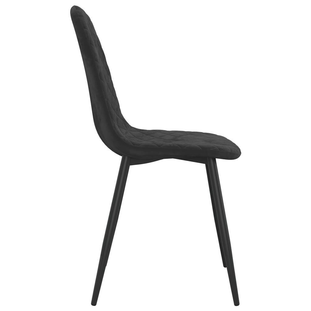 vidaXL Silla de comedor 6 unidades terciopelo negro