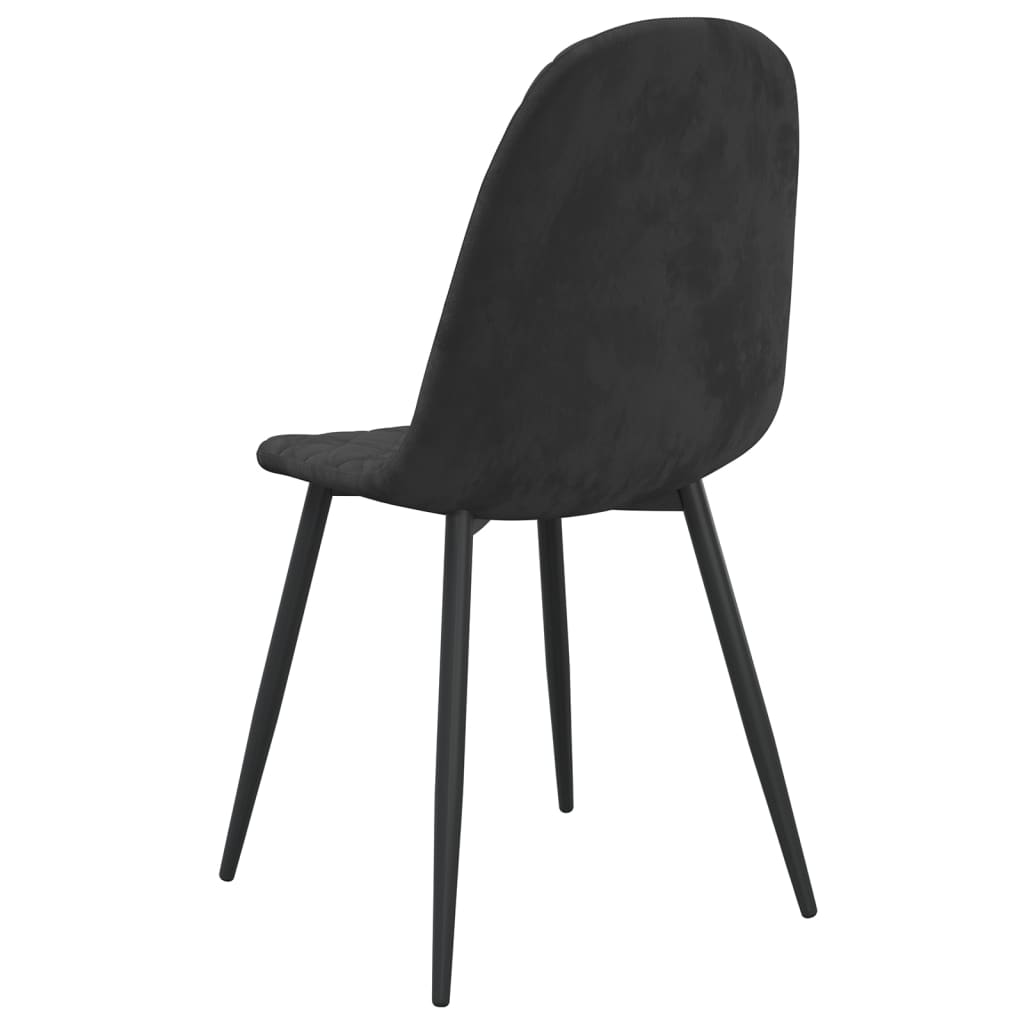 vidaXL Silla de comedor 6 unidades terciopelo negro