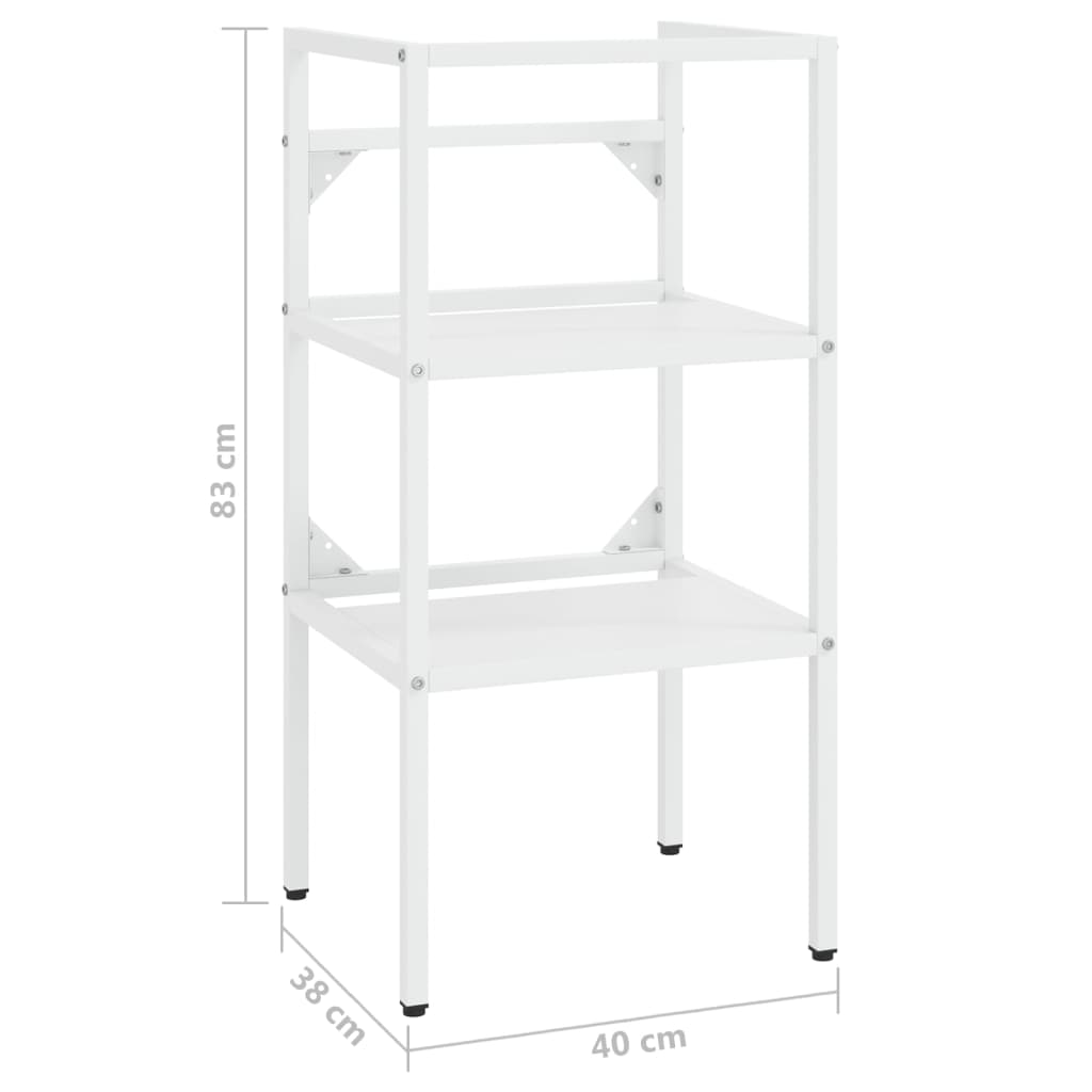 vidaXL Estructura de lavabo de hierro blanco 40x38x31 cm