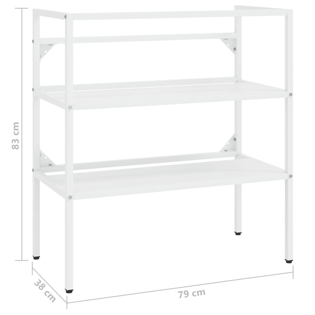 vidaXL Estructura de lavabo de hierro blanco 79x38x83 cm