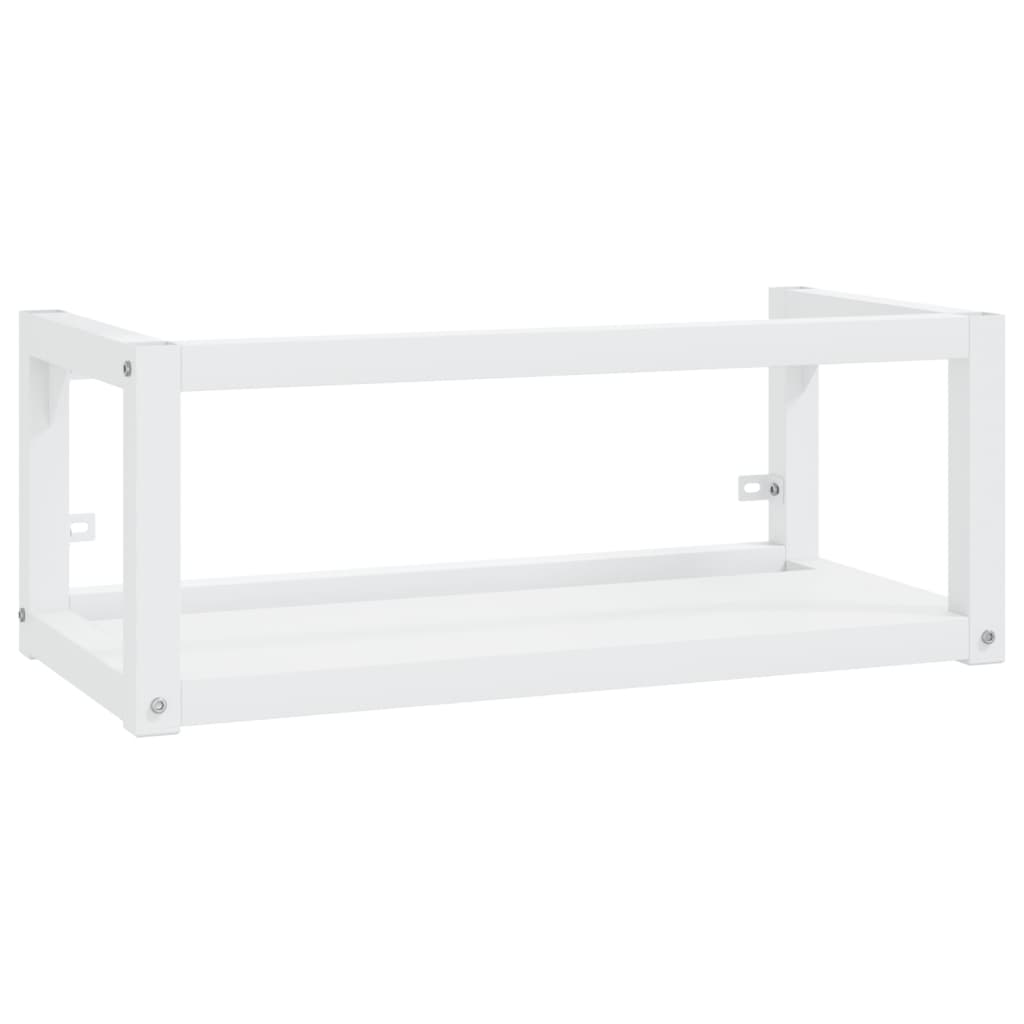 vidaXL Estructura de lavabo suspendido hierro blanco 79x38x31 cm