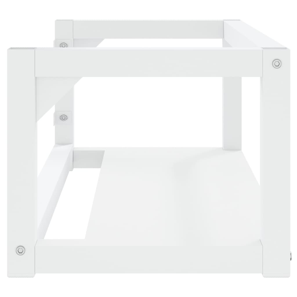 vidaXL Estructura de lavabo suspendido hierro blanco 79x38x31 cm