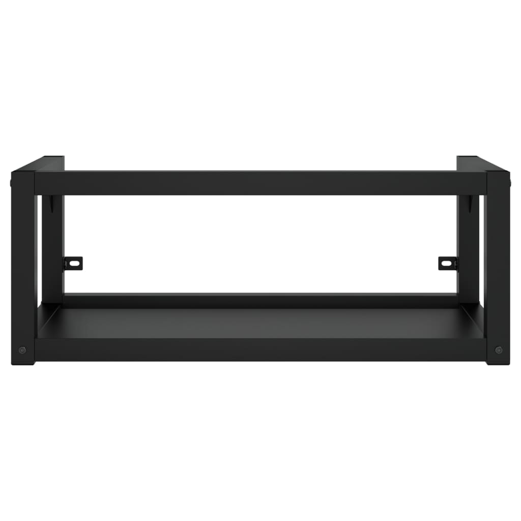 vidaXL Estructura de lavabo suspendido hierro negro 79x38x31 cm