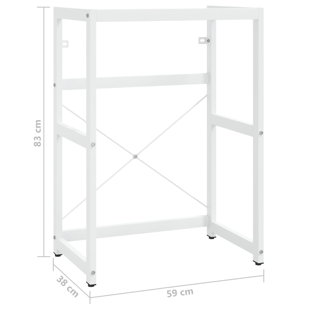 vidaXL Estructura de lavabo de hierro blanco 59x38x83 cm