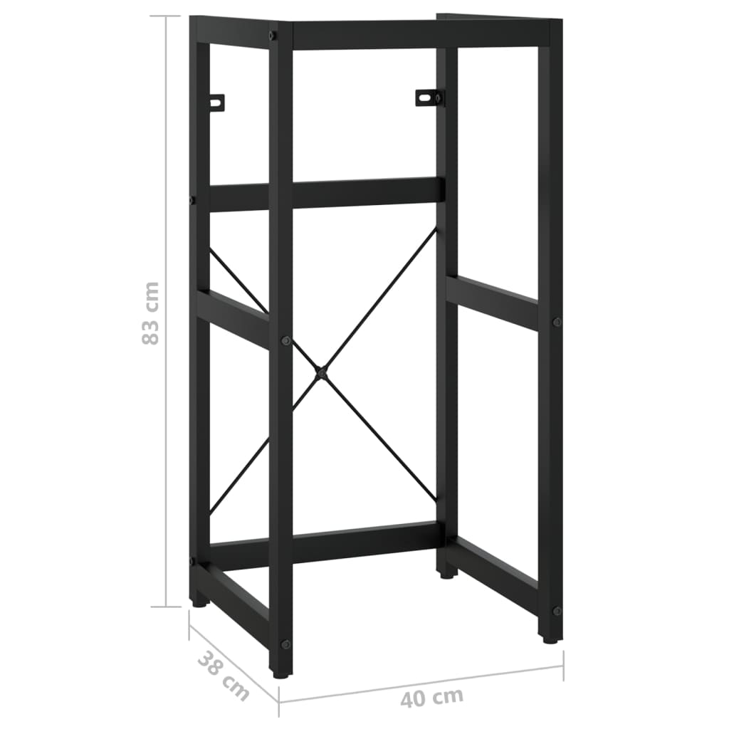 vidaXL Estructura de lavabo de hierro negro 40x38x83 cm