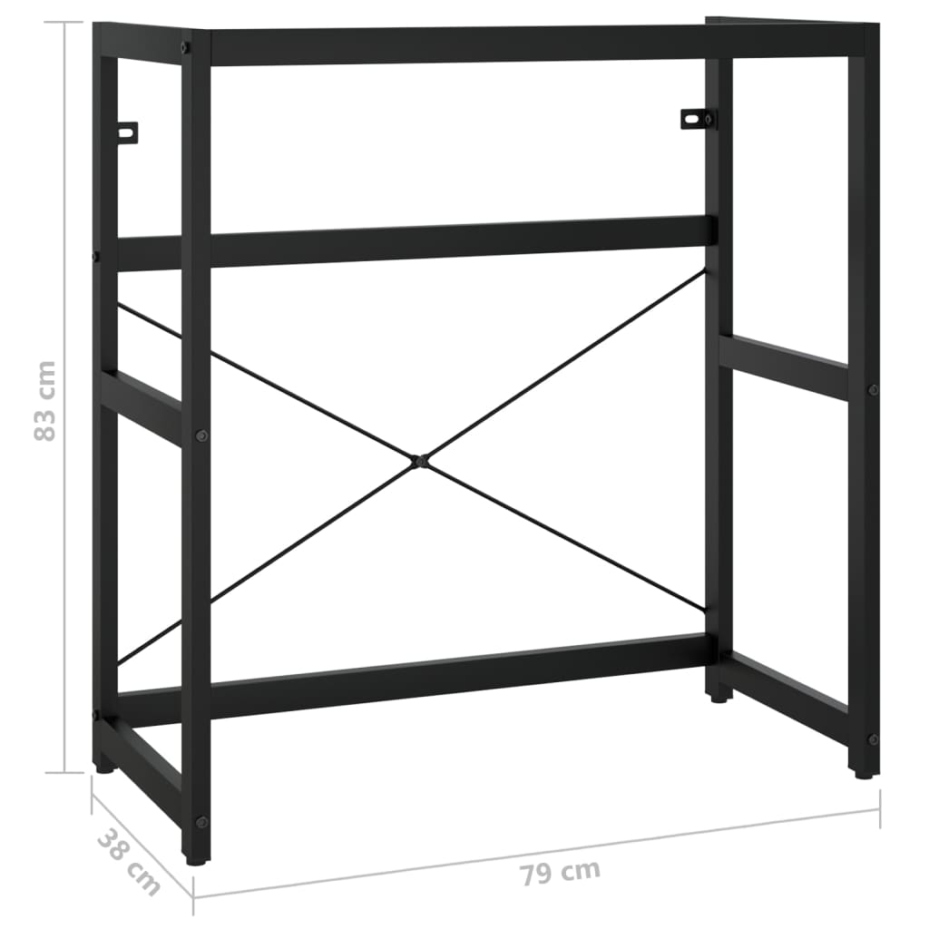 vidaXL Estructura de lavabo de hierro negro 79x38x83 cm