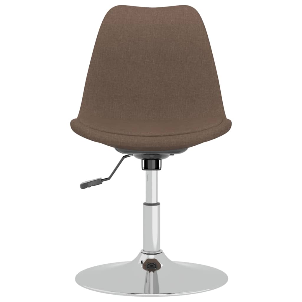 vidaXL Sillas de comedor giratorias 4 unidades tela taupe