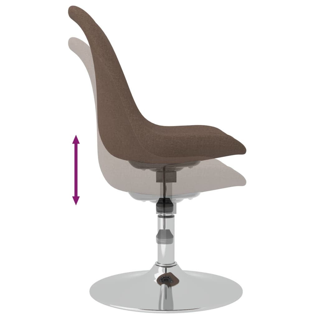 vidaXL Sillas de comedor giratorias 4 unidades tela taupe