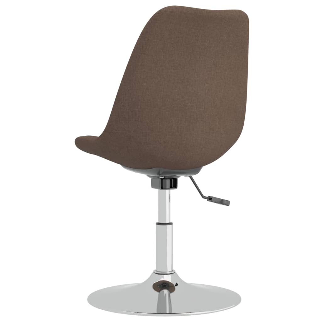 vidaXL Sillas de comedor giratorias 4 unidades tela taupe