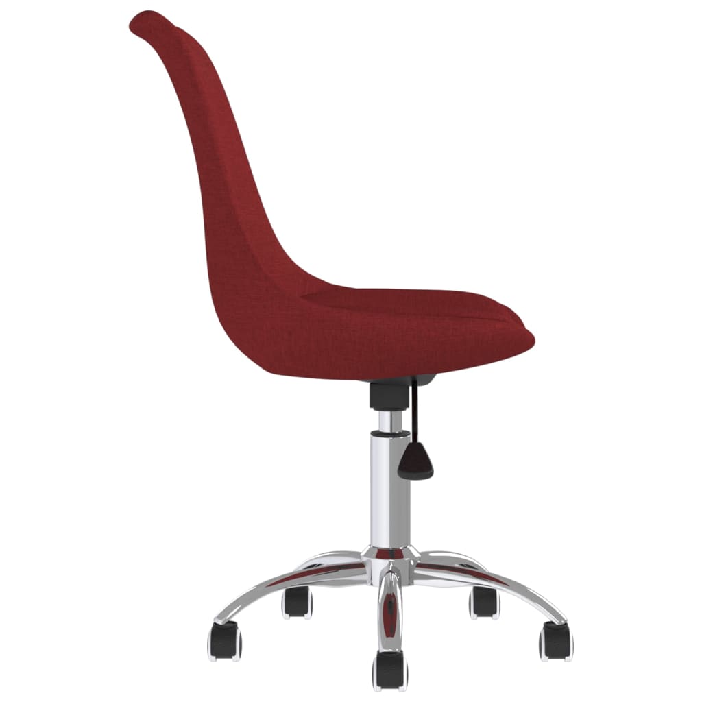 vidaXL Sillas de comedor giratorias 2 unidades tela rojo tinto