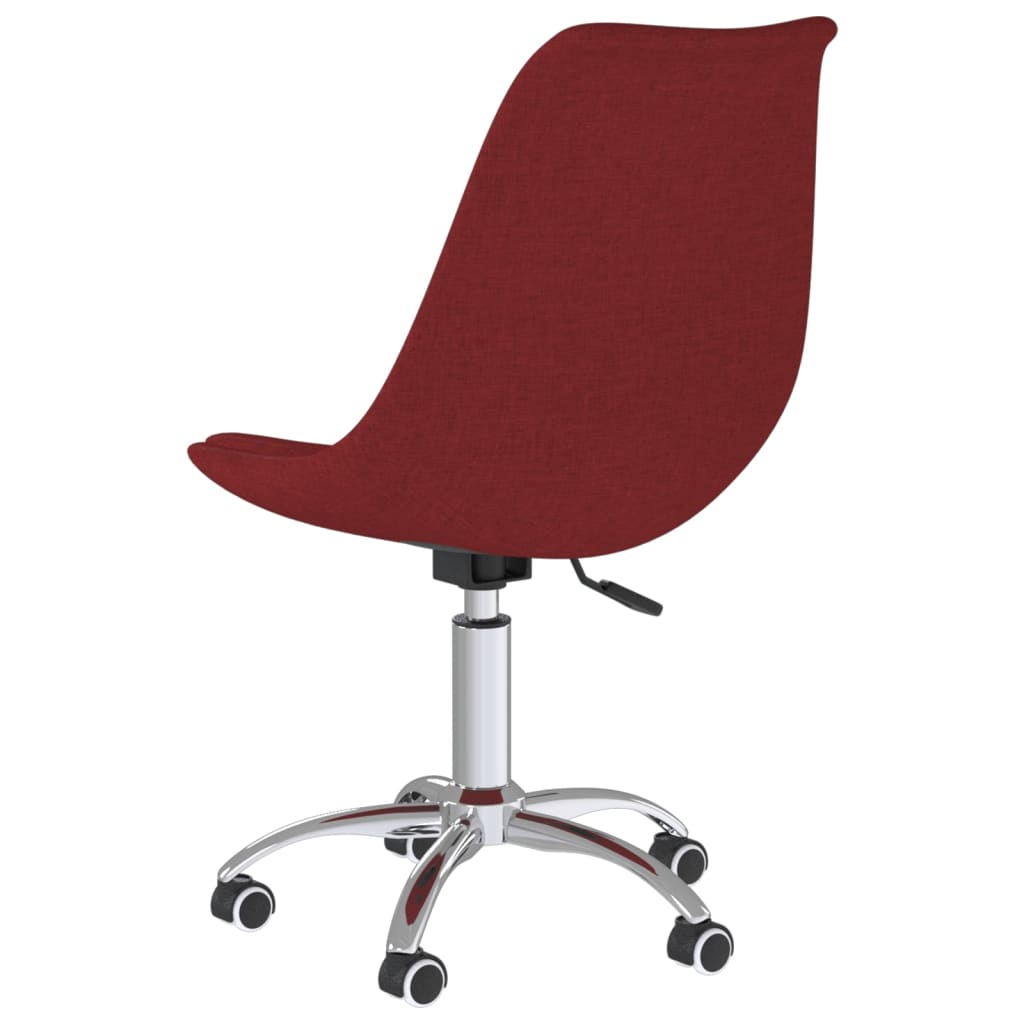 vidaXL Sillas de comedor giratorias 2 unidades tela rojo tinto