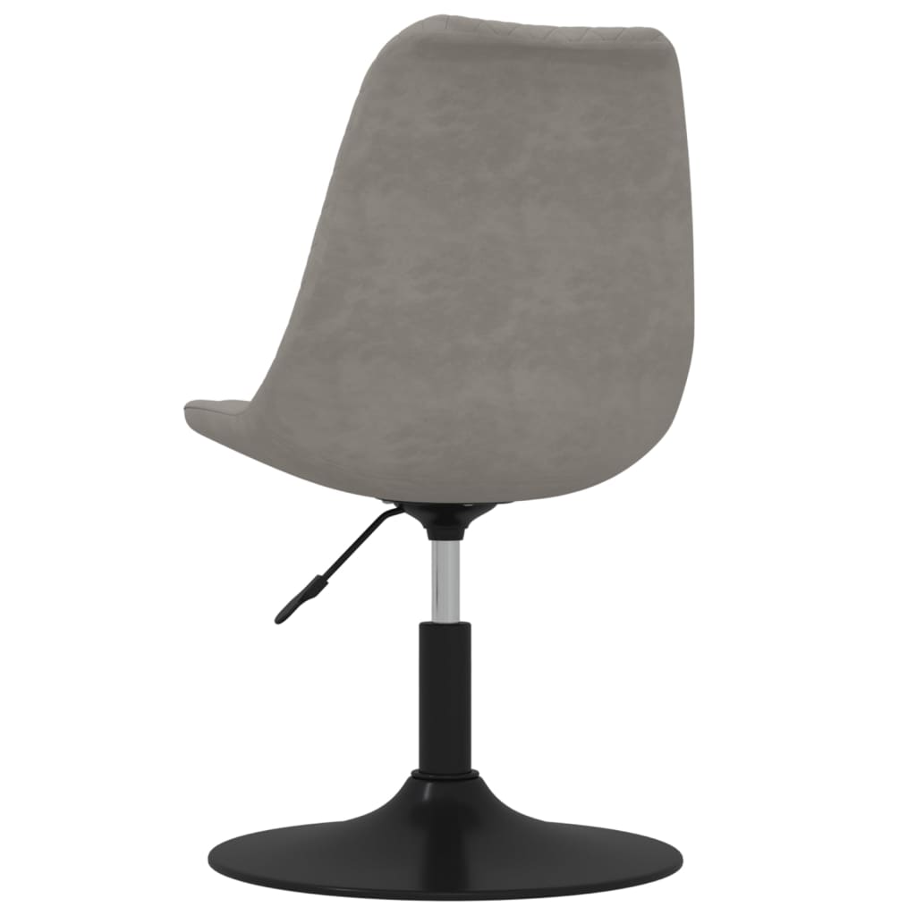 vidaXL Sillas de comedor giratorias 4 unidades terciopelo gris claro