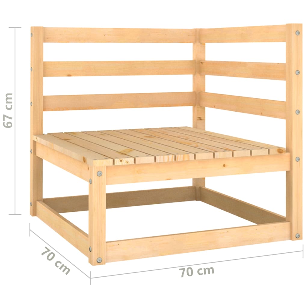 vidaXL Juego de muebles de jardín 4 pzas y cojines madera pino maciza