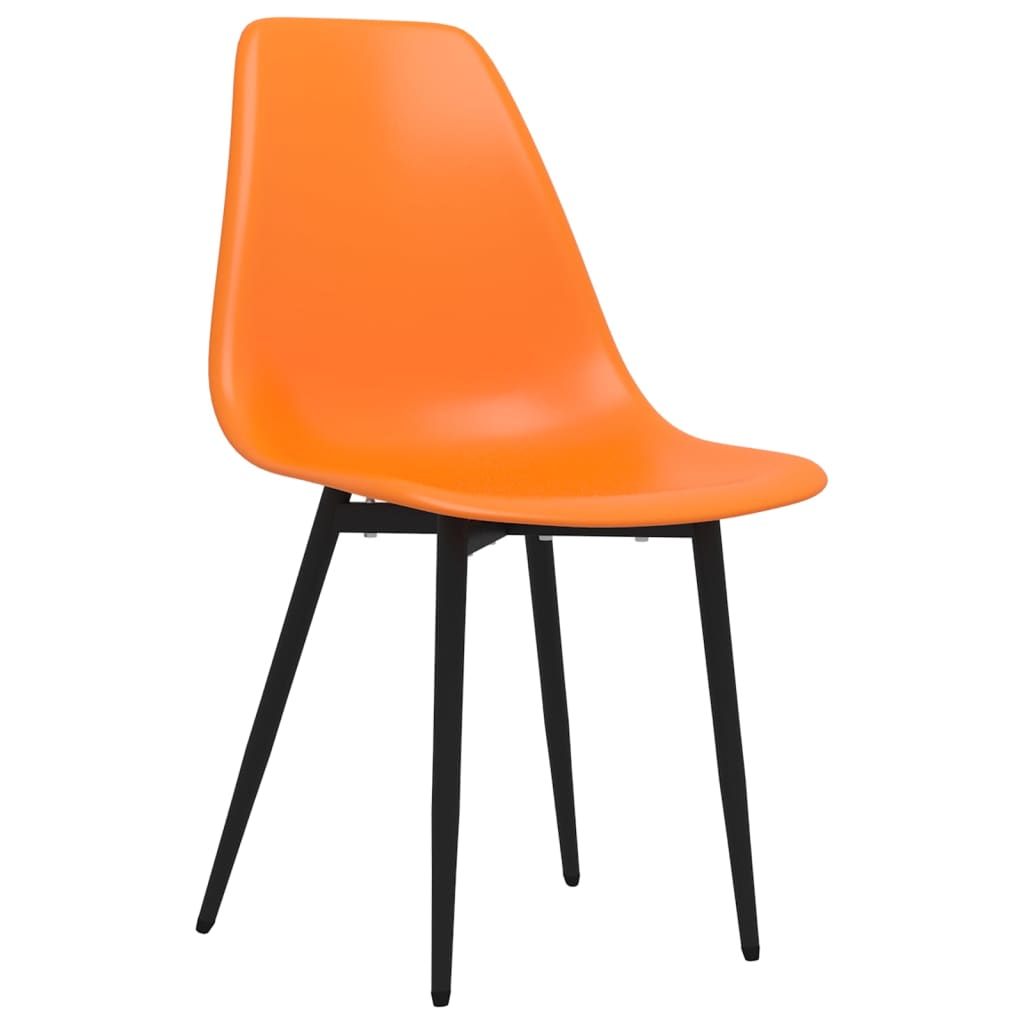 vidaXL Sillas de comedor 6 unidades PP naranja