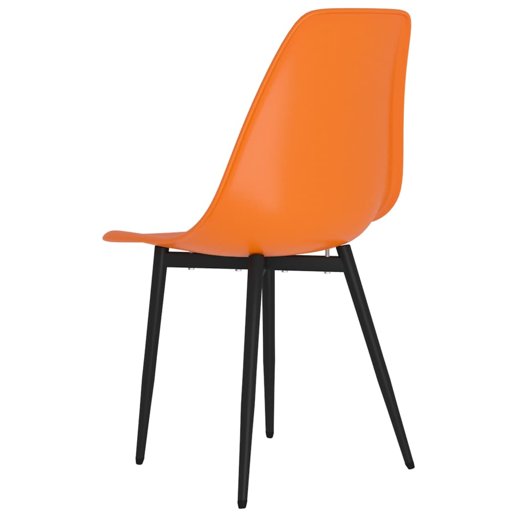 vidaXL Sillas de comedor 6 unidades PP naranja