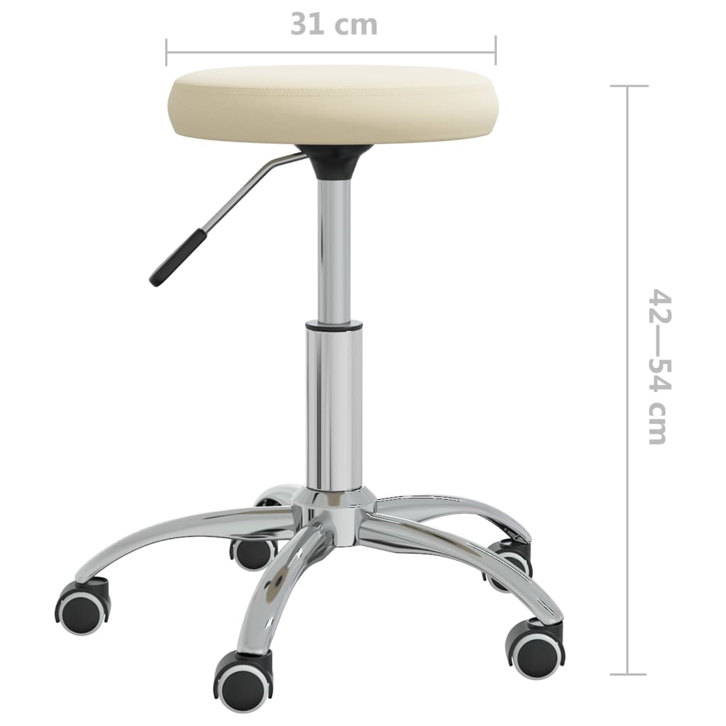 vidaXL Silla de comedor de terciopelo crema