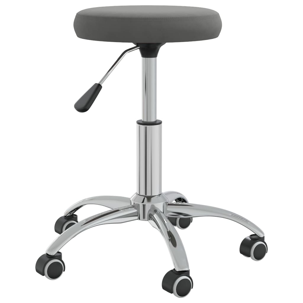 vidaXL Silla de comedor de terciopelo gris oscuro