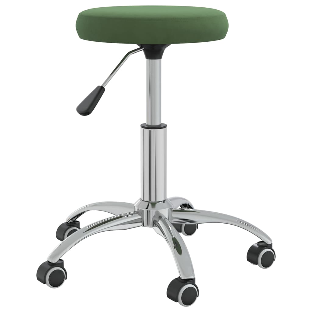 vidaXL Silla de comedor de terciopelo verde oscuro