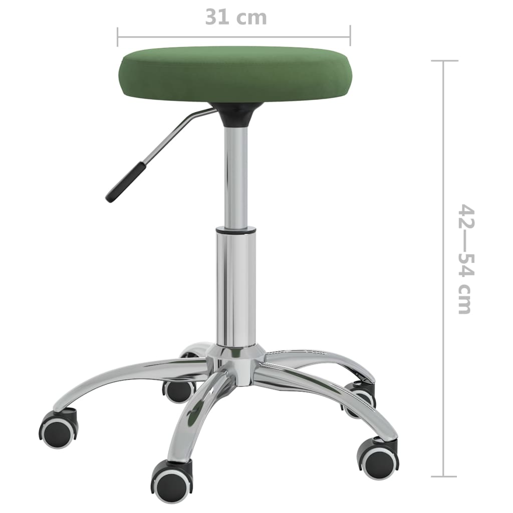 vidaXL Silla de comedor de terciopelo verde oscuro