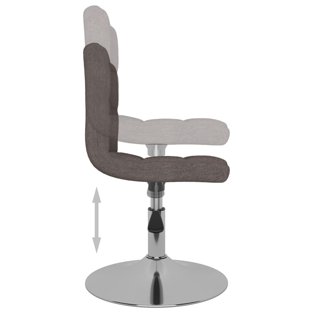 vidaXL Sillas de comedor giratorias 4 unidades tela taupe