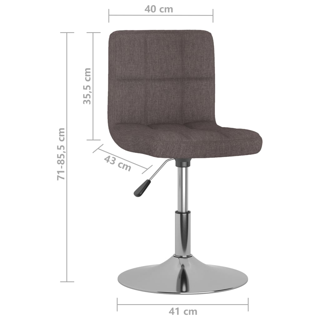 vidaXL Sillas de comedor giratorias 4 unidades tela taupe