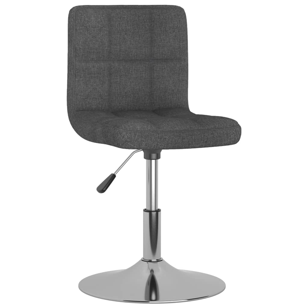 vidaXL Silla de comedor giratoria tela gris oscuro