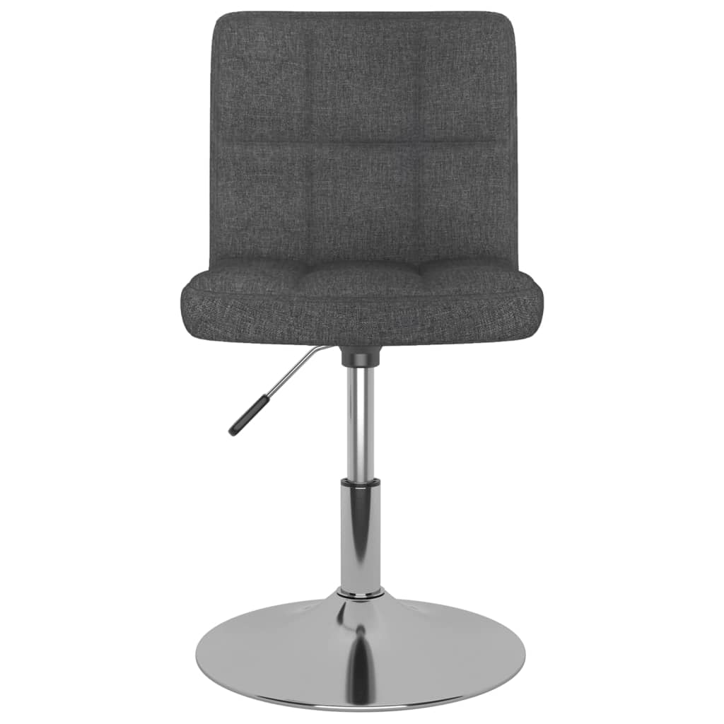 vidaXL Silla de comedor giratoria tela gris oscuro