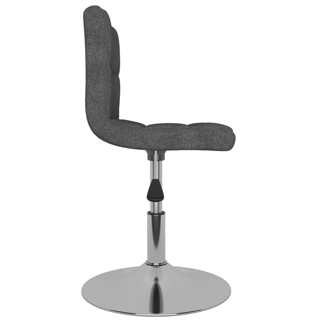 vidaXL Silla de comedor giratoria tela gris oscuro