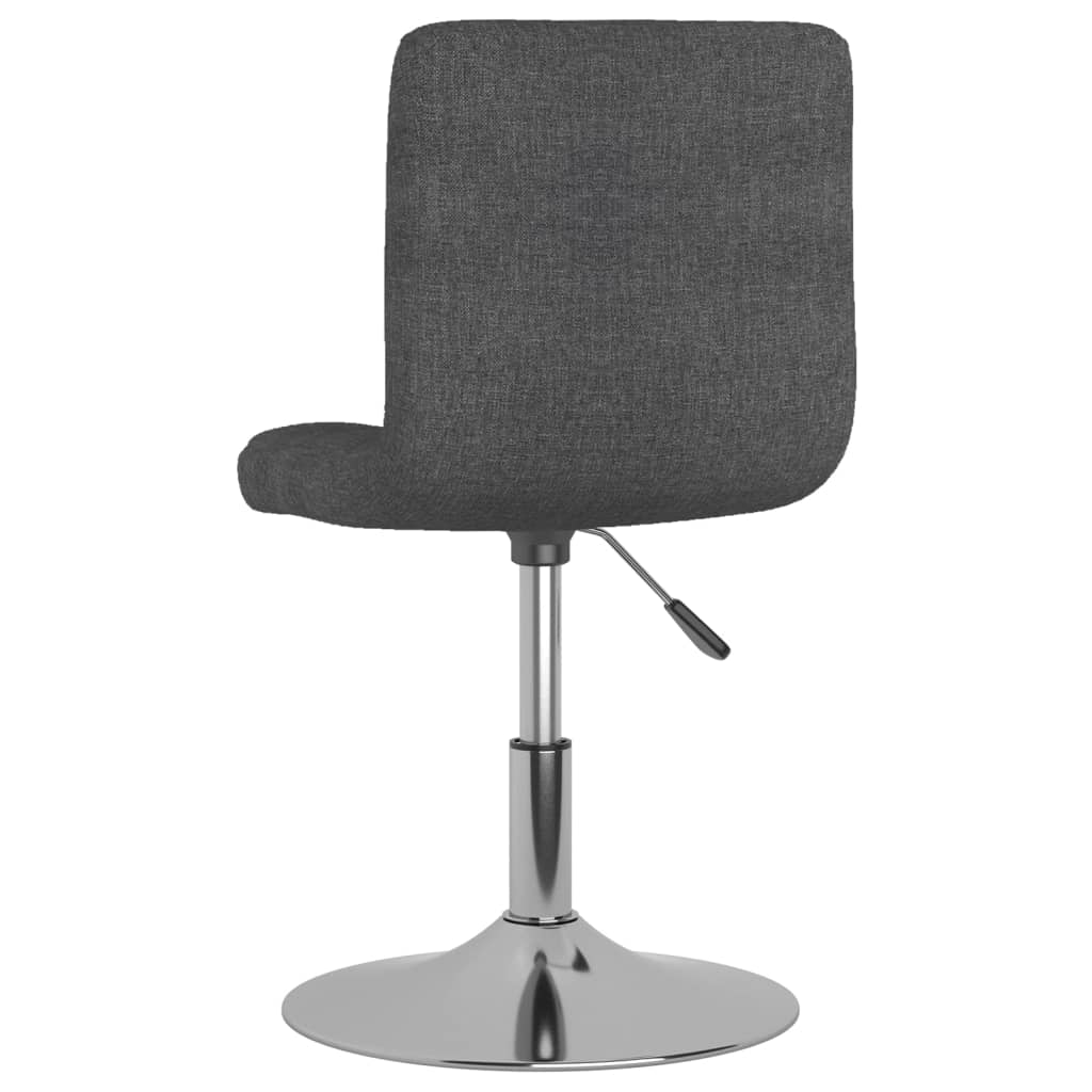 vidaXL Silla de comedor giratoria tela gris oscuro