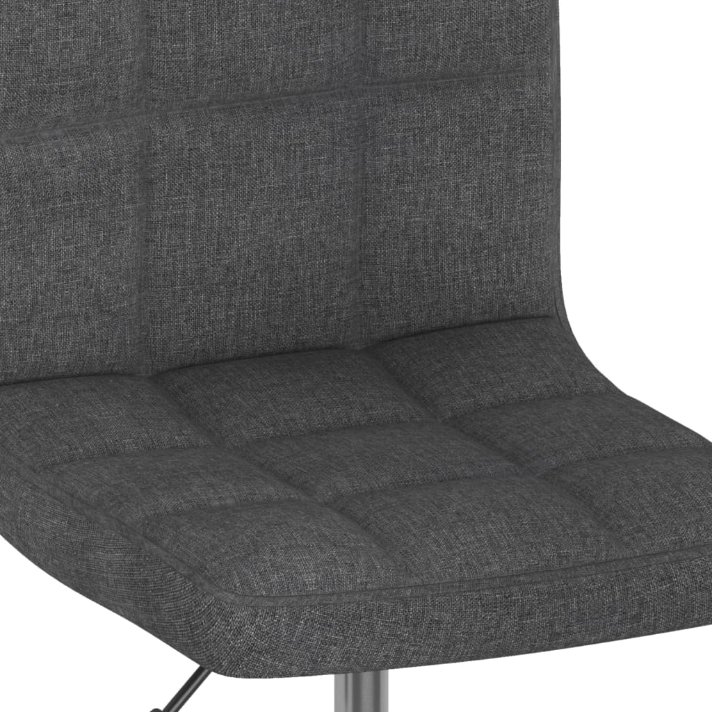 vidaXL Silla de comedor giratoria tela gris oscuro