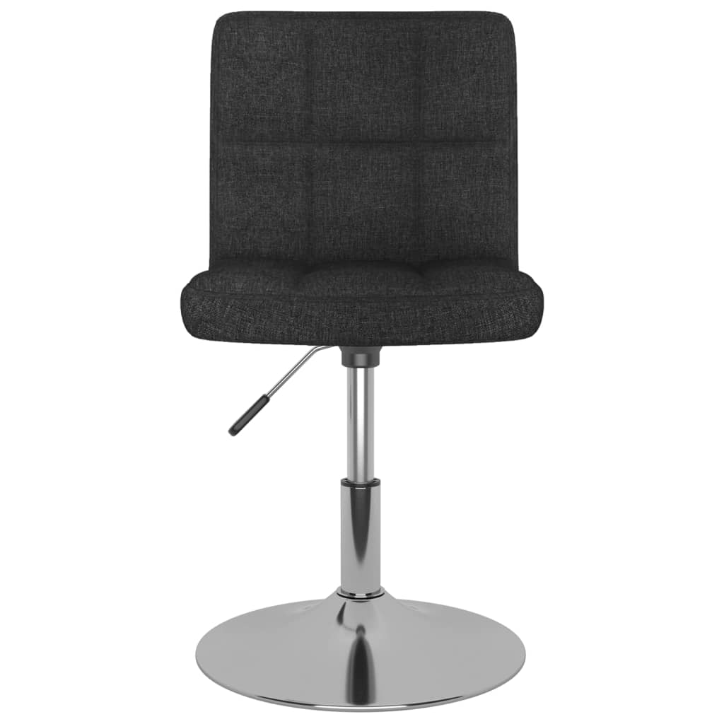 vidaXL Silla de comedor giratoria tela negro