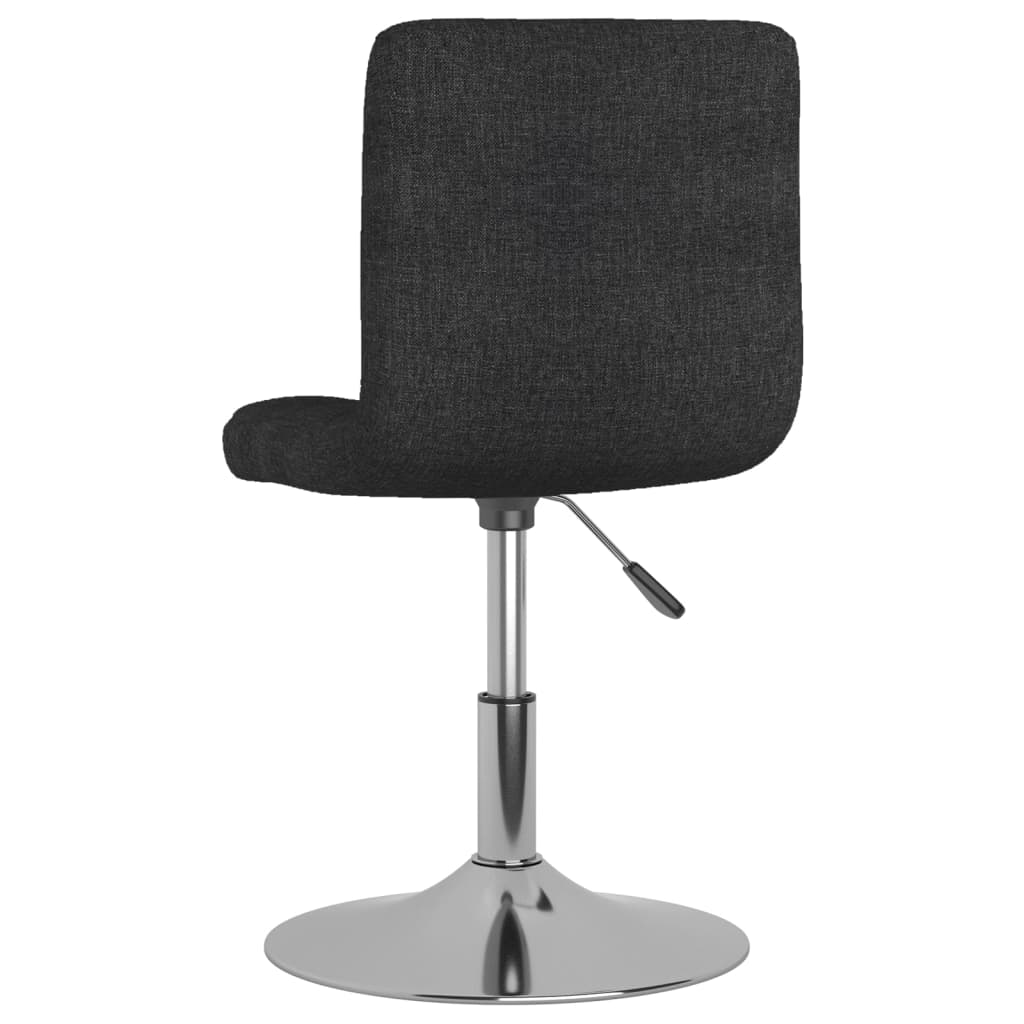 vidaXL Silla de comedor giratoria tela negro