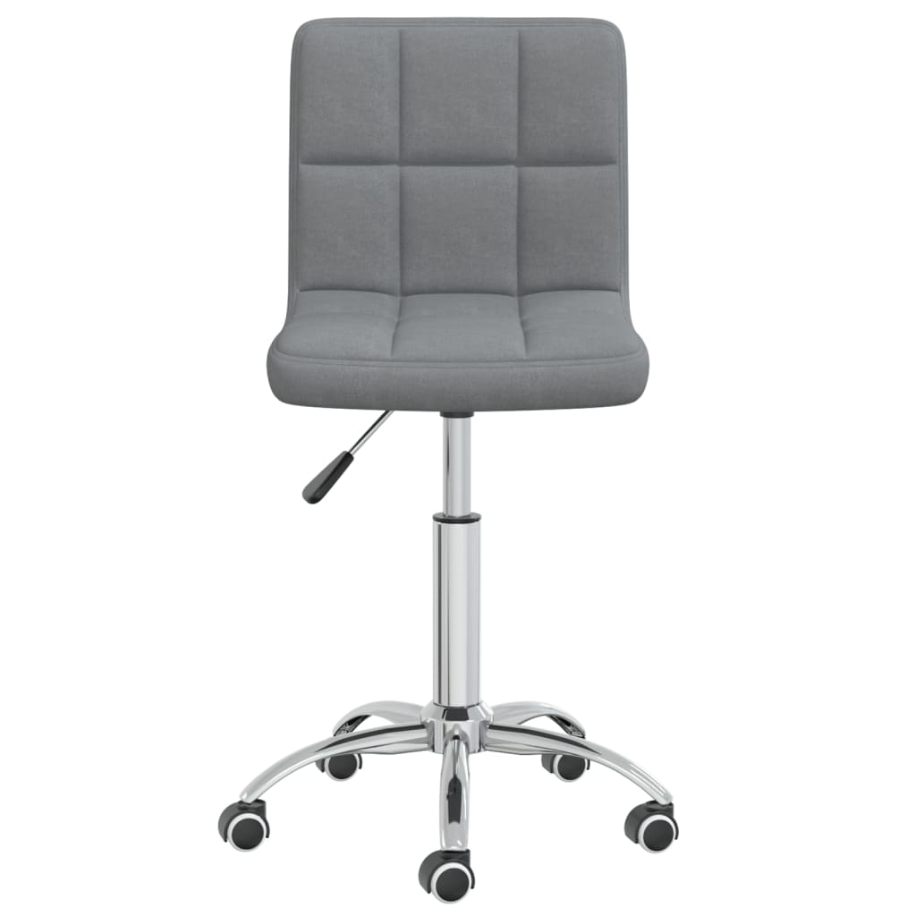 vidaXL Silla de comedor giratoria tela gris claro