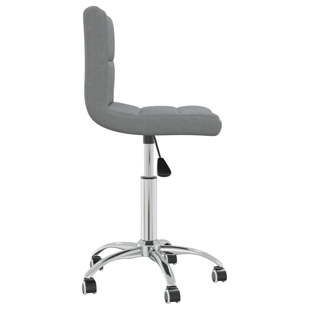 vidaXL Silla de comedor giratoria tela gris claro