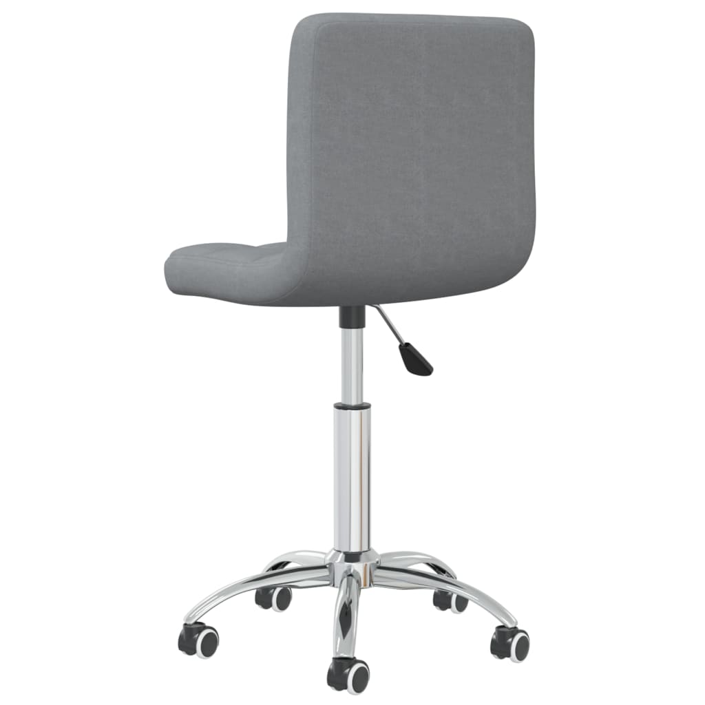 vidaXL Silla de comedor giratoria tela gris claro