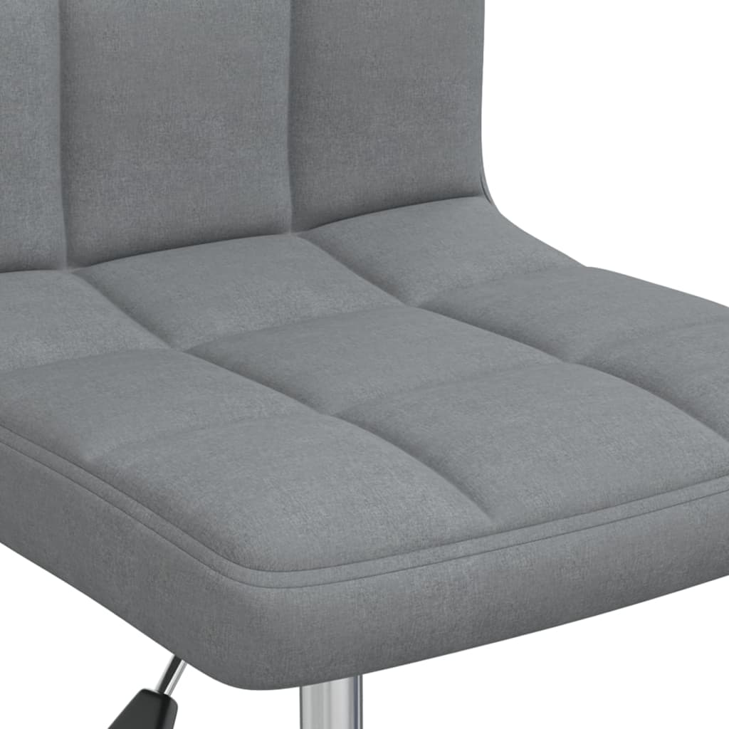 vidaXL Silla de comedor giratoria tela gris claro