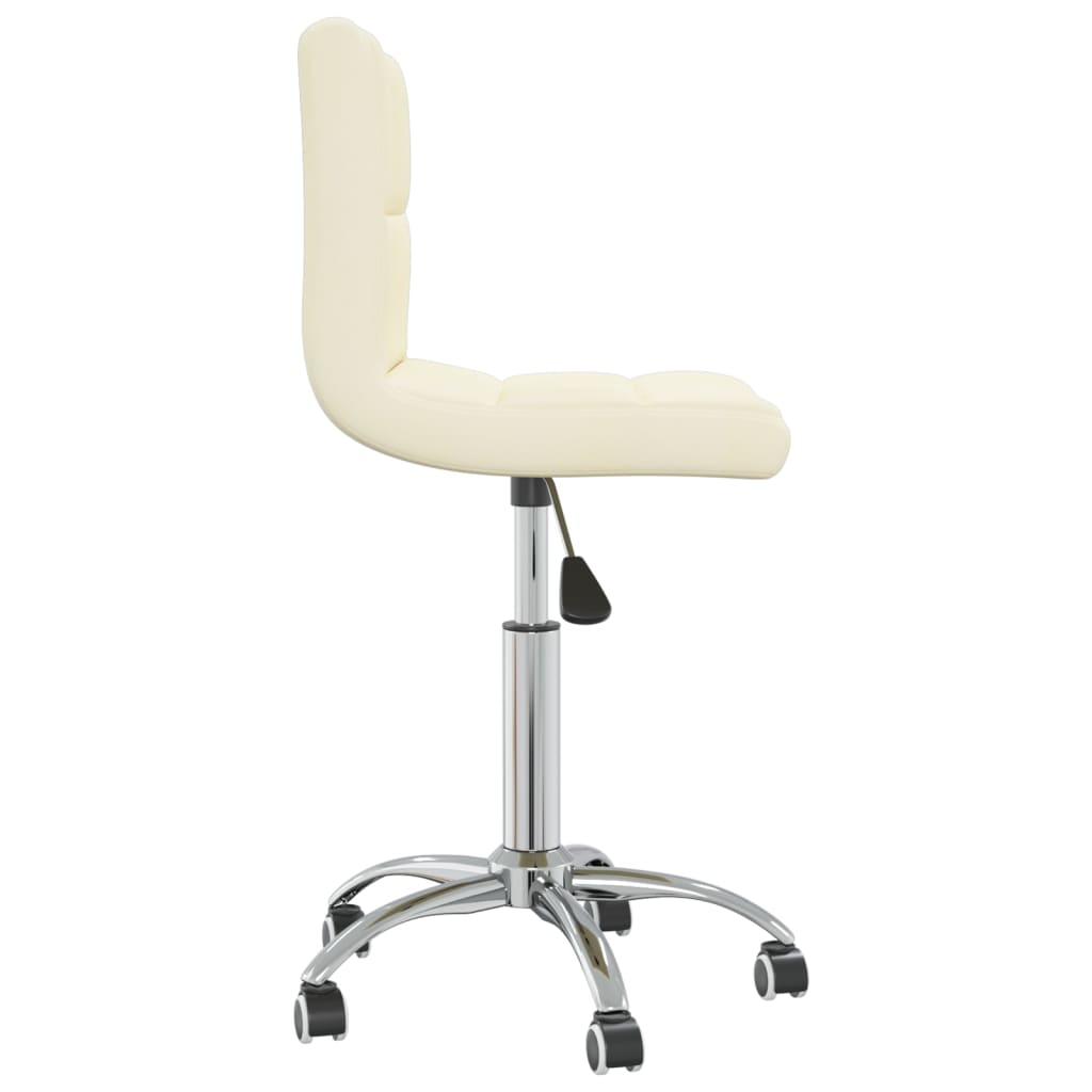 vidaXL Silla de comedor giratoria tela color crema