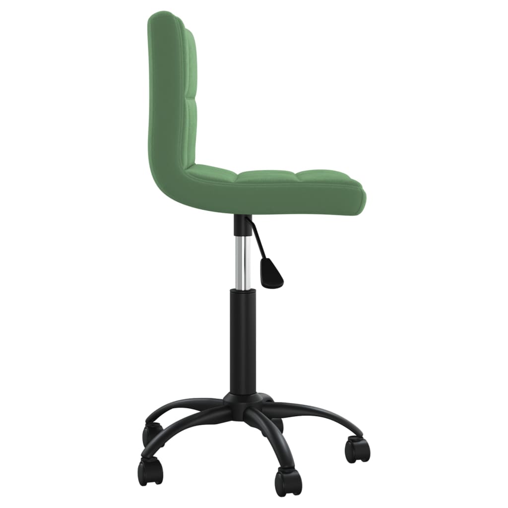 vidaXL Silla de comedor giratoria de terciopelo verde oscuro