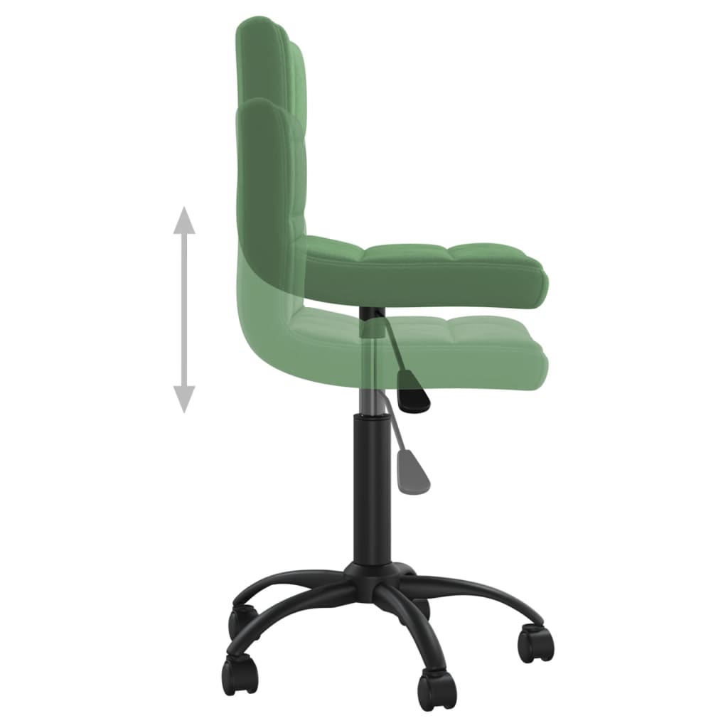 vidaXL Silla de comedor giratoria de terciopelo verde oscuro