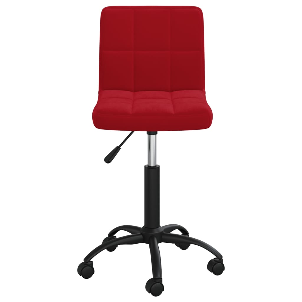 vidaXL Silla de comedor giratoria de terciopelo vino tinto