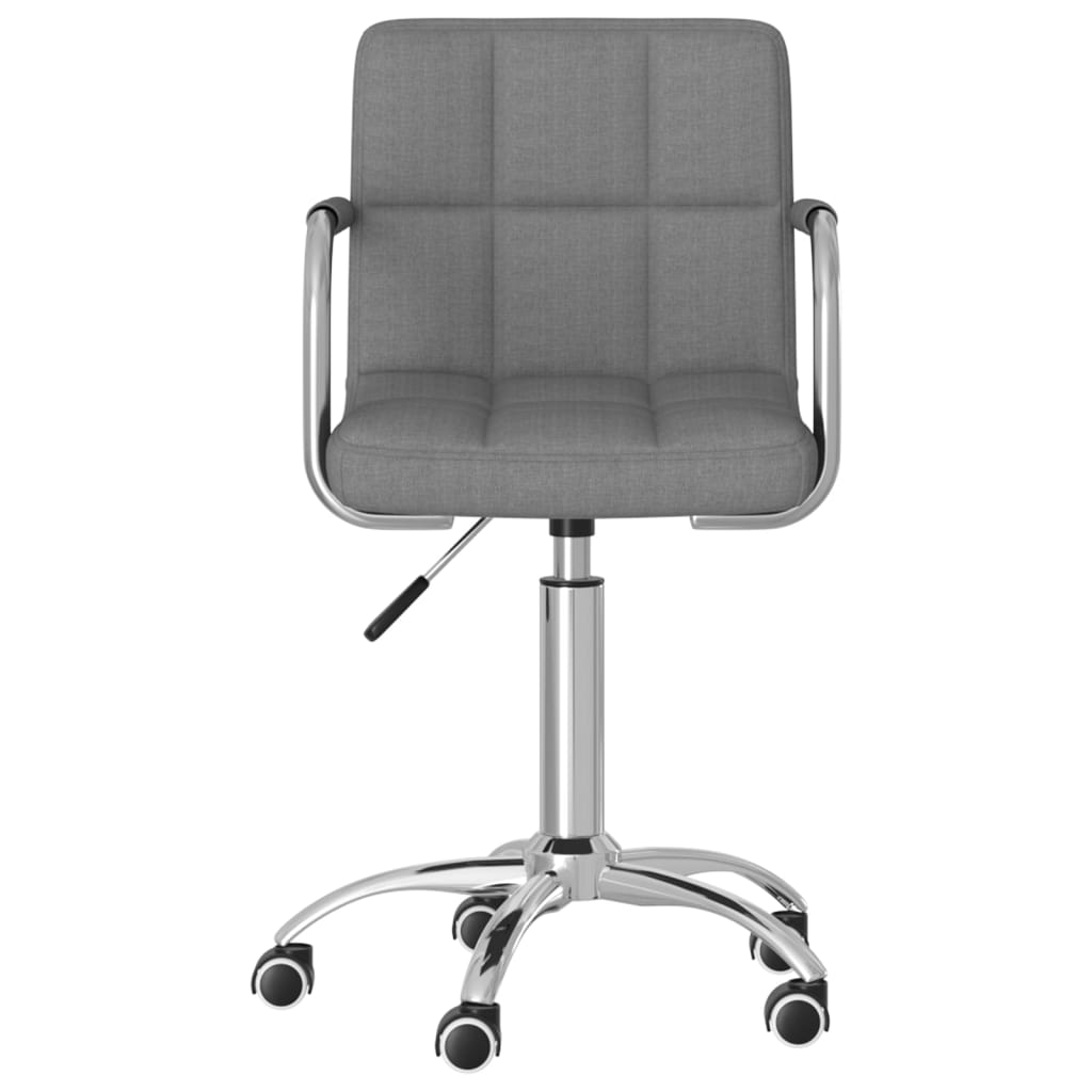 vidaXL Silla de comedor giratoria tela gris claro