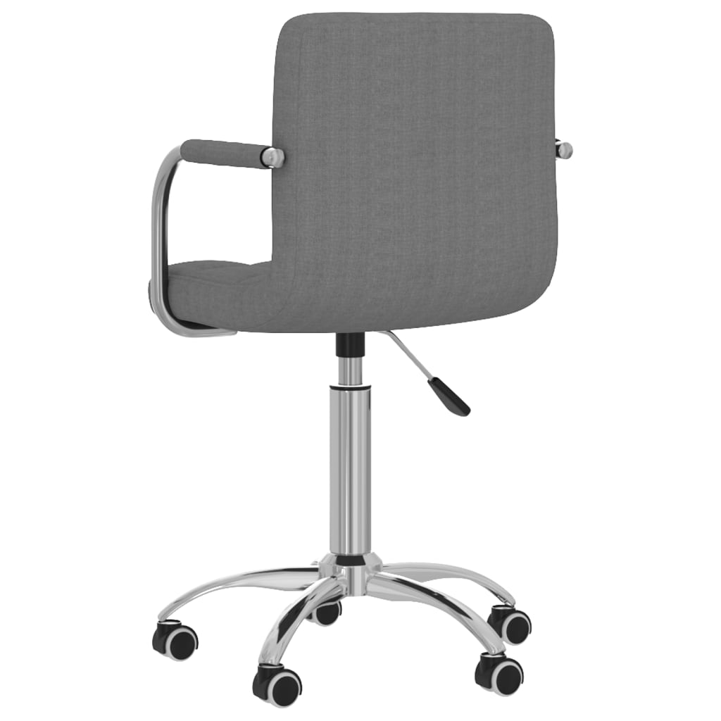 vidaXL Silla de comedor giratoria tela gris claro