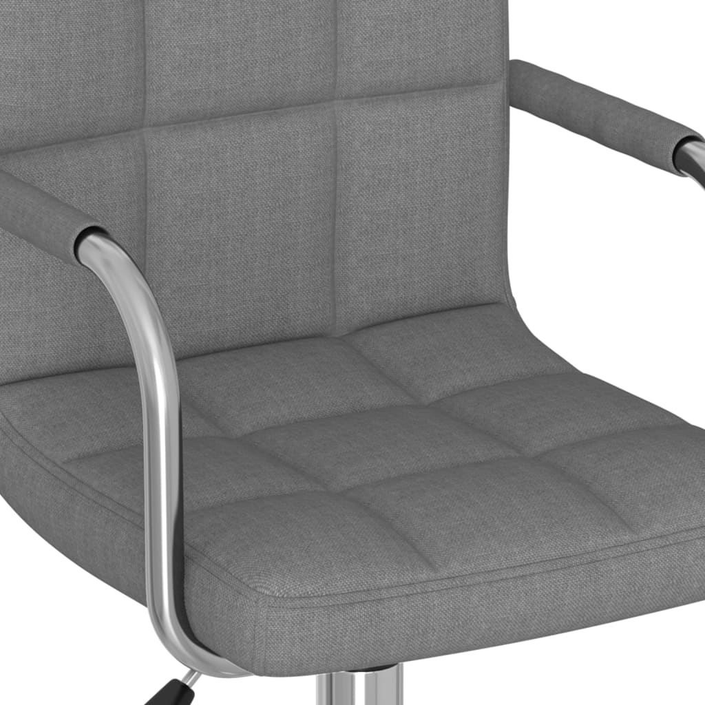 vidaXL Silla de comedor giratoria tela gris claro