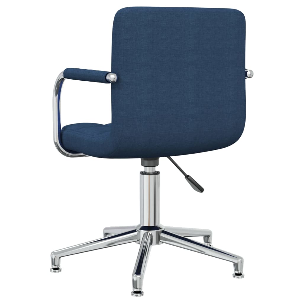 vidaXL Silla de comedor giratoria tela azul