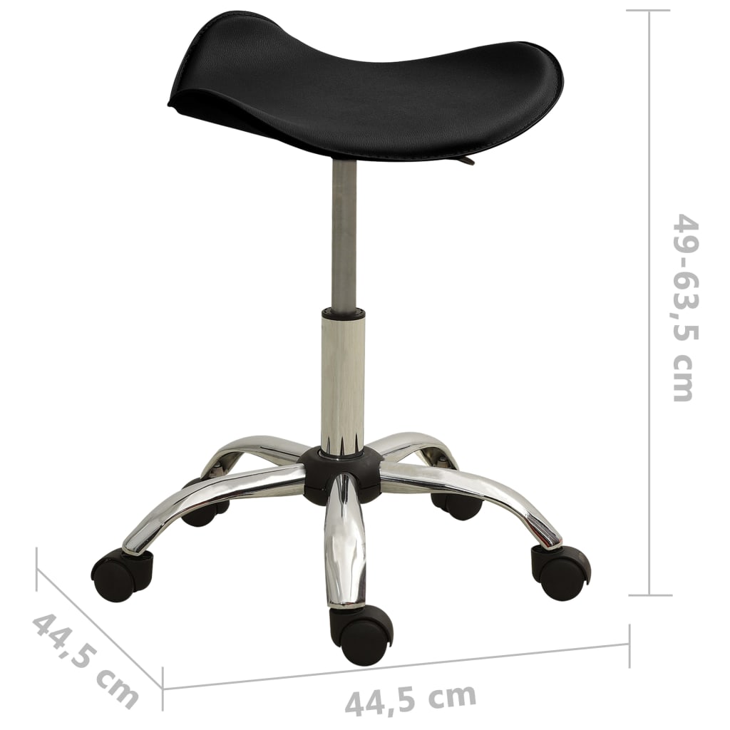 vidaXL Silla de comedor giratoria cuero sintético negro