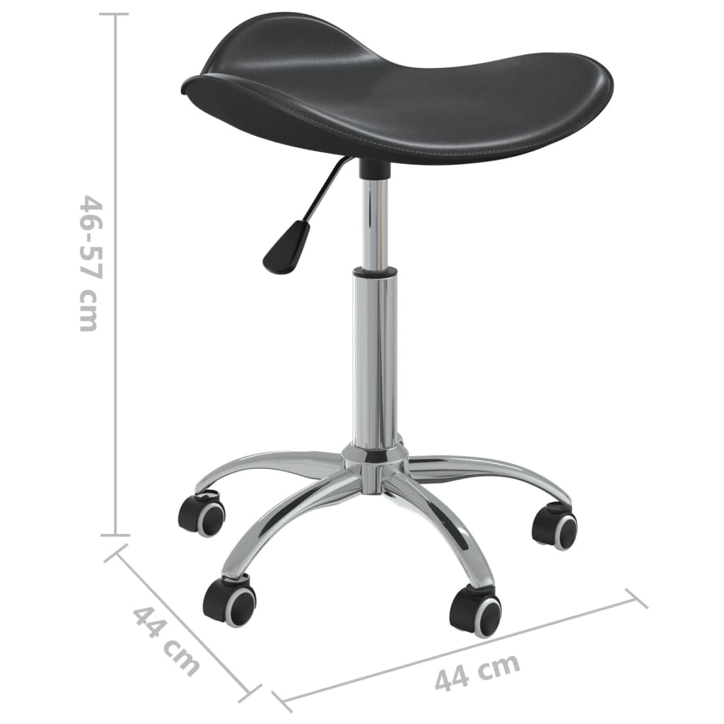 vidaXL Silla de comedor giratoria cuero sintético negro